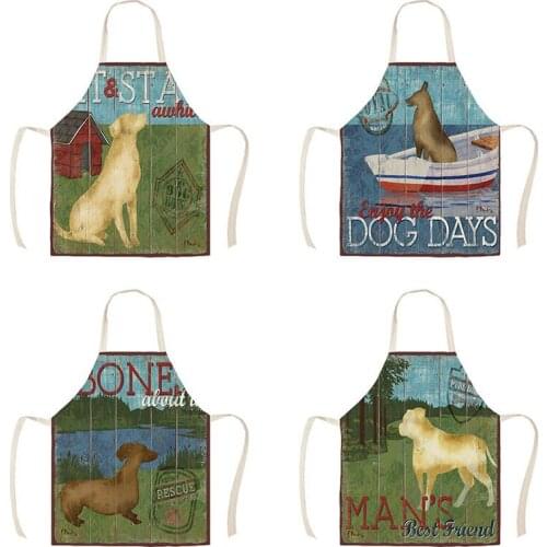 Dog Duck Chinese Characters and Bicycle Pattern Apron for children For home and kitchen customizable apron Men kitchen apron