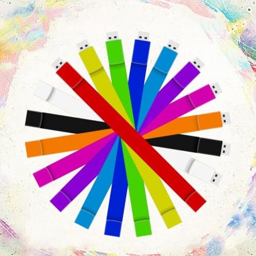 100% real capacity Silicone Bracelet Wrist Band pendrive 16/32/64/128gb USB 2.0 USB Flash Drive memory Stick