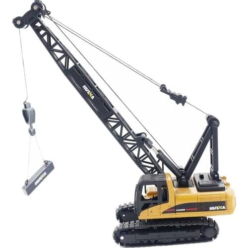 HUINA 1720 1:50 Full Alloy Crawler Crane Car Model Remote Control Construction Vehicle Model for Childrens