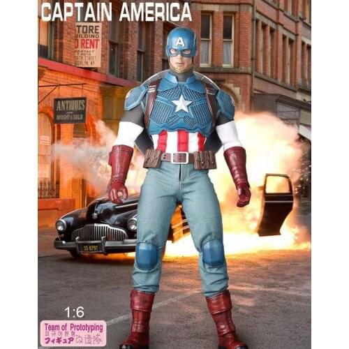 Team of Prototyping Marvel Captain America 1:6 Articulated Action Joints Moveable Figure Toys