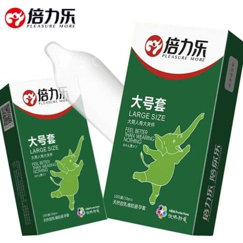 10PCS 55mm Condom Large Size Big XXL Sleeve Condoms for Big Cock Horny Men Adult Latex Thin Slim Sex Products Safe Contraception