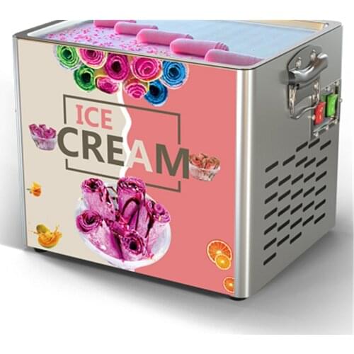 Stainless Steel Frying Ice Machine Home Commercial Electric Ice Roll Maker Pan Ice Cream Maker Fried Yogurt Maker/Pan/Roll