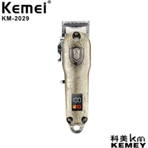 KM2029 Metal Electric Hair Clipper Beard Trimmer Shaving Razor Barber Cutting Haircut Machine LED Display