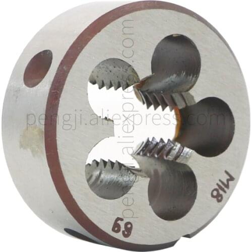 HSS 18mm X 2.5 Metric Right Hand Round Die, Machine Thread Die M18 X 2.5mm Pitch for Mold Machining, Alloy Steel Material
