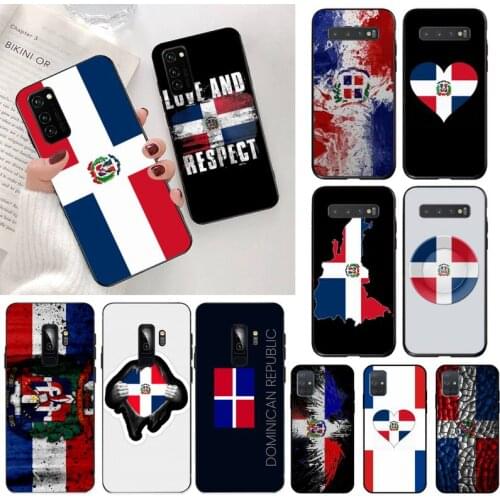 Dominican republic flag Black TPU Soft Phone Case Cover for Samsung S20 plus Ultra S6 S7 edge S8 S9 plus S10 5G lite 2020