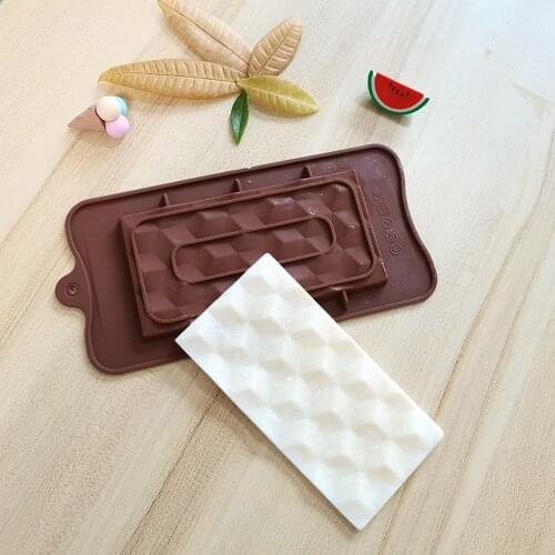 New Silicone Chocolate Mold Square shape 3D DIY Reusable Cake Tools Non-stick Jelly and Candy Kitchen Baking Accessories