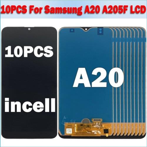 10 PCS INCELL For Samsung Galaxy A20 A205 SM-A205F LCD Display Touch Screen Digitizer Assembly