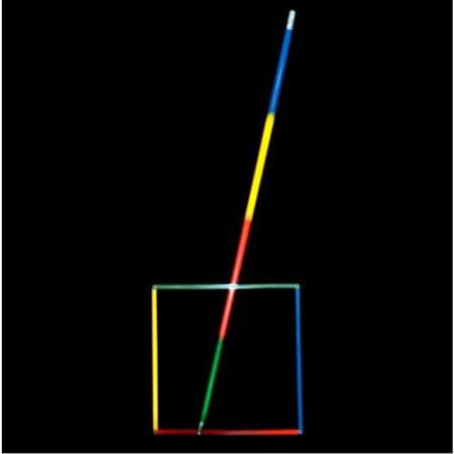 Squaring The Circle to Cane (Multicolor, Stainless Steel),Stage Magic Trick,Party Trick,Comedy,Accessories,Appearing Magie,Toys