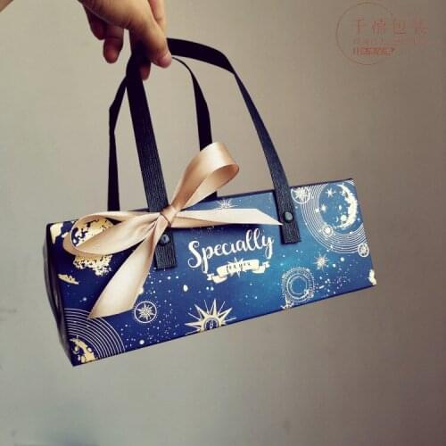 Hand-held gift box star pattern moon cake packaging box Baby Shower Birthday Party Supplies gift box packaging