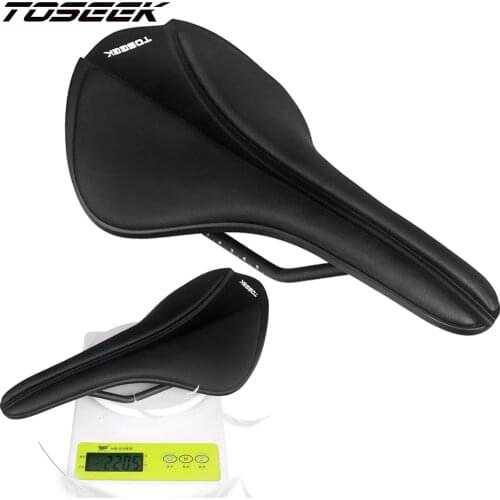 TOSEEK MTB Road Saddles Lightweight Bicycle Seat Saddle EVA+Microfiber leather Breathable comfortable racing seat free shipping