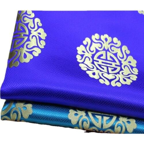 Wide 29" Chinese Tang Costume Cushion Pillow Mongolian Tibetan Robe Trim Silk Satin Materials Decorated Jacquard Brocade Fabric