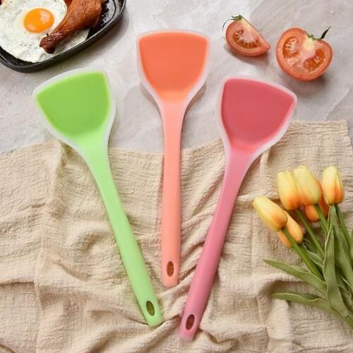 Silicone Kitchen ware Cooking Utensils Spatula Beef Meat Egg Kitchen Scraper Wide Pizza Cooking Tools Shovel Non-stick