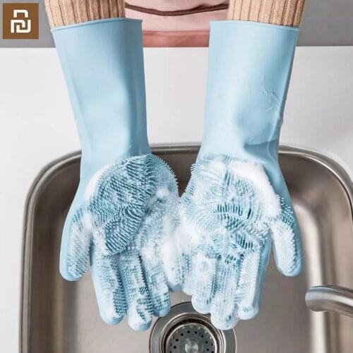 Youpin silicone cleaning gloves kitchen dishwashing environment friendly silicone high temperature resistant - 20 °- 200