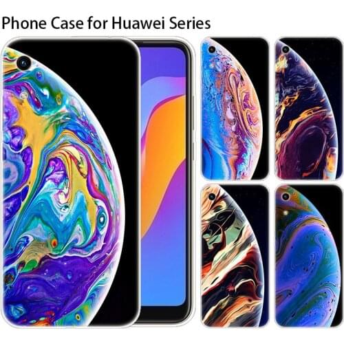Luxury Silicone Case Colorful moon for Huawei NOVA 5 5i Mate 30 Lite Y9 Prime 2019 P Smart Z Plus 2019 Honor 8S 8A 9X 20 Pro