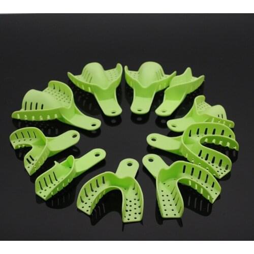 Dentist Lab Plastic Impression Trays Autoclavable Green Autoclavable