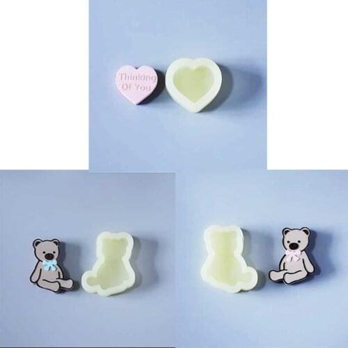 Bear Parking Sign Car Number Plate Mold Epoxy Resin Jewelry Mold Resin Casting Pendant Mold Suitable for Diy Resin Craft