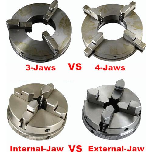 Drill Chuck 3 4 Jaws CNC Wood Lathe Chuck 50mm 65mm 80mm 90mm 125mm Manual Chuck Self-centering DIY Metal Wood Lathe Tools