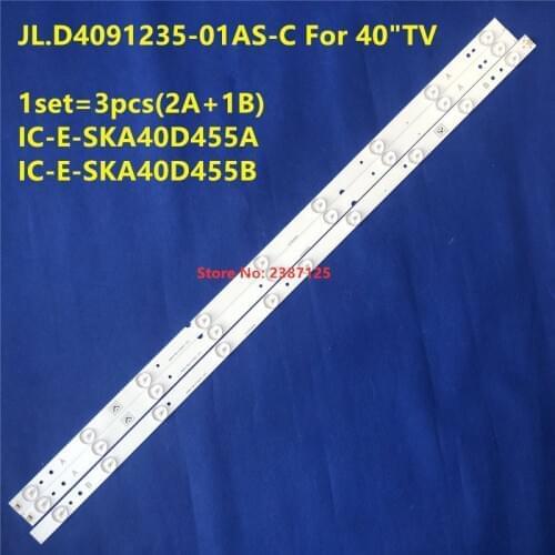 1set=3PCS LED Strip For ERISSON 40LES73 40LES69 Philco Ph40e36dsgw Sp-led40 Jl.D4091235-01AS-C E465853 IC-E-SKA40D455B 455A