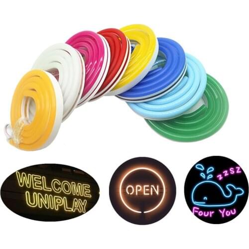 DC12V Led Neon Tube SMD 2835 Flexible Neon Strip Light For Bar shop Plaza Outdoor Decorative Lighting 1m 2m 3m 5m 6m 7m 8m 10m