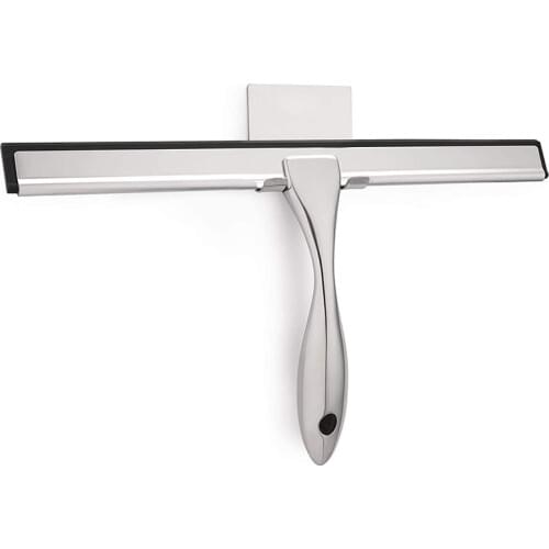 All-Purpose Shower Squeegee for Shower Doors, Bathroom, Window and Car Glass - Stainless Steel, 10 Inches