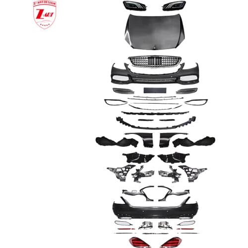 Z-ART MAY BACH body kit for W221 S class new body kit for W221 S class 2006-2013 to W222 facelift body kit for W221 S class