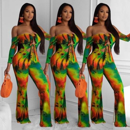 Adogirl Sexy Women Rompers Jumpsuits Off Shoulder Tie Front Tropical Printed Jumpsuits Green Loose Bodysuit Beach Overalls