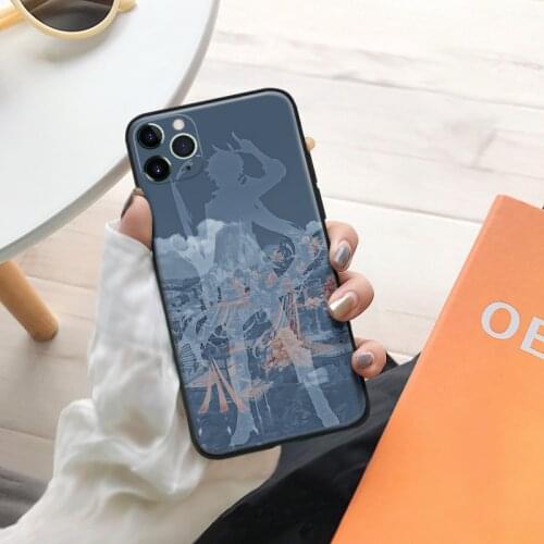 Zhongli Genshin Impact fanart For IPhone Se 6 6s 7 8 Plus X XR XS 11 12 Mini Pro Max Glass TPU Silicone Phone Case Cover Shell