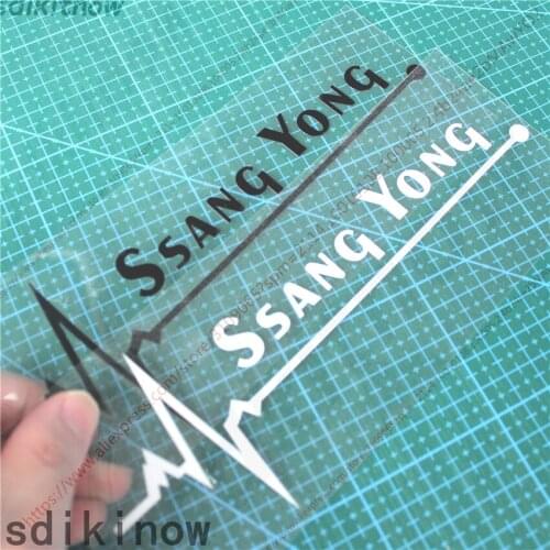 1pc Heart Car Sports Decal Sticker Styling Windows Door Body Decoration For ssangyong rexton kyron actyon korando accessories