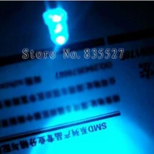1000PCS/LOT F3 3MM round transparent shell ice blue, sky blue, light blue LED light-emitting diodes water clear