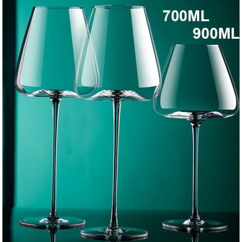 2PCS Large Capacity Creative Crystal Burgundy Wine Glass a Couple of Crystal Glasses