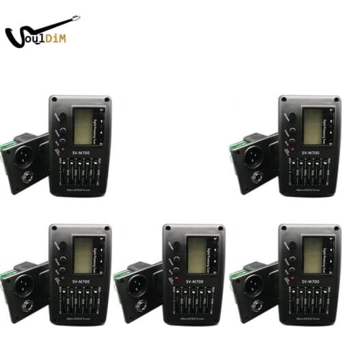 5Set SV-M700 4 Band Acoustic Guitar EQ Equalizer Guitar Preamp with Tuner and Microphone Beat Board Guitarra Pickup
