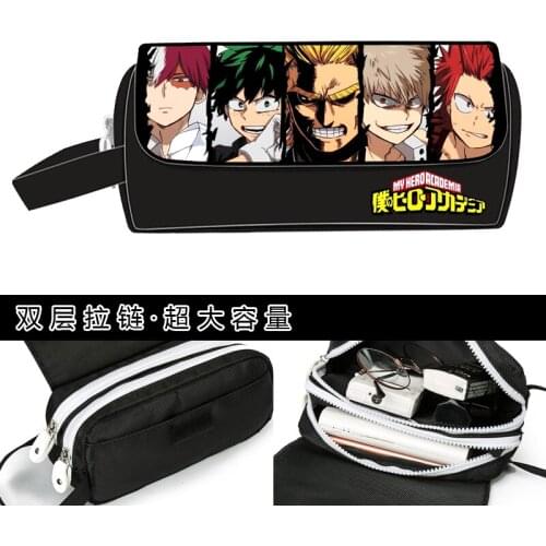 Anime My Hero Academia Wallet Purse Cosmetic Stationery Pencil Bag Girls Boys Gift Back to School Hand Bag Portable