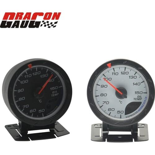 Dragon 60MM Auto Engine Car Oil Temperature Gauge Whire Face Stepping Motor 50-150 Celsius Temp Meter Free Shipping