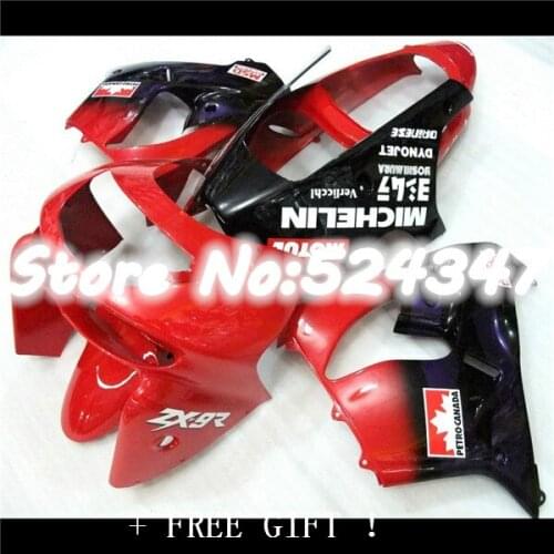 Fei-For red blue KAWASAKI NINJA ZX9R 98-99 ZX-9R 9 R 98 99 ZX 9R 1998 1999 Red blue black Free Bodywork Fairing
