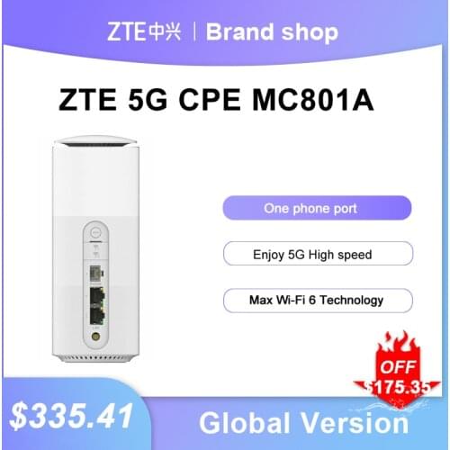 Unlocked ZTE MC801A Wifi 6 Router 5G CPE wifi repeater 5ghz SDX55 NSA+SA N78/79/41/1/28 802.11AX modem 5g wifi sim card
