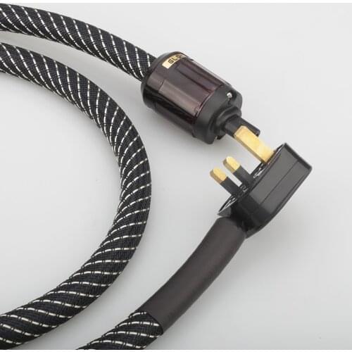 Audiocrast P101 UK Power cable with C7 IEC figure 8 IEC UK Power cable HIFI UK power cable HIFI UK Power Cable UK Mains Lead