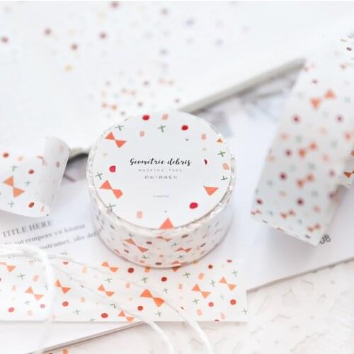 4pcs Flower fragment paper washi tape set 20mm Circle Triangle Bowknot color paper adhesive masking tapes stickers diary F744