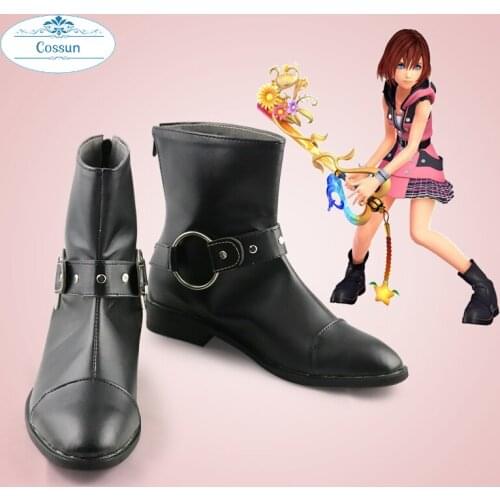 Kingdom Hearts 3 Costume Kairi Cosplay Boots Leather Shoes Prop Girl Women Halloween Carnival Shoes Accessories Custom Made