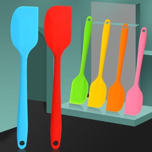 Kitchen Silicone Cream Butter Cake Spatula Mixing Batter Scraper Brush Butter Mixer Cake Brushes Baking Tool Kitchenware