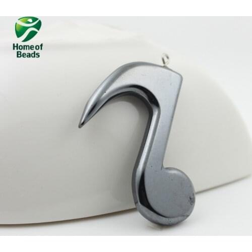 Hot sale fashion hematite music symbol pendant accessories diy accessories HP1078