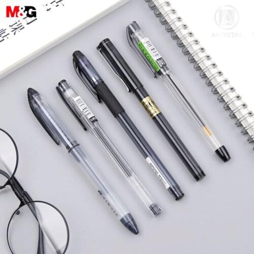 M&G 0.2/0.28/0.38/0.5/0.7/1.0mm Gel Pen Black Ink Refill Gelpen School Office Supplies Pens