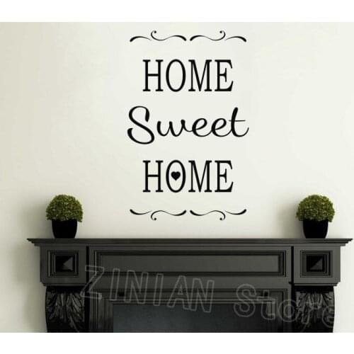 Sweet Home Quote Wall Stickers Vinyl Lettering Word For Front Door or Wall Art Decal Sticker Living Room Entryway Decor Z471
