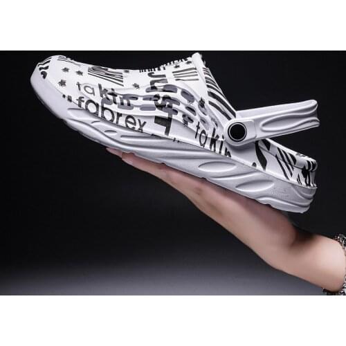 POLALI Couples Sandals Summer Camouflage Air Cushion Hole Shoes Breathable Fashion Casual Slippers Garden Beach Shoes Comfort