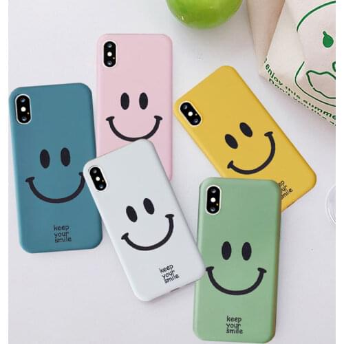 Cute Smile Expression Phone Case for Iphone X XR XS Max Cartoon Couples Soft Silcone Case for Iphone 7 6 6S 8 Plus 11 Back Cover