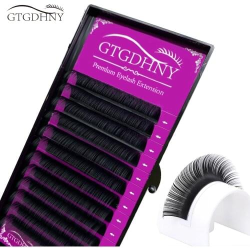 GTGDHNY 12 Lines Natural Synthetic L L+ False Eyelash Extension 8~17 MM Mix Makeup for Professional Mink Individual Eyelashes