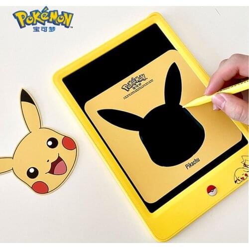 2021 New Pokemon Pikachu Electronic Doodle Pad LCD Writing Board Drawing Tablet Kids Tablet Screen Childrens Small Blackboard
