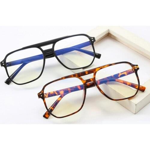 New 2021 Unisex Blue Light Blocking Computer Glasses Women Fashion TR90 Frame Vintage Square Eyewear Anti Eyestrain Eyeglasses