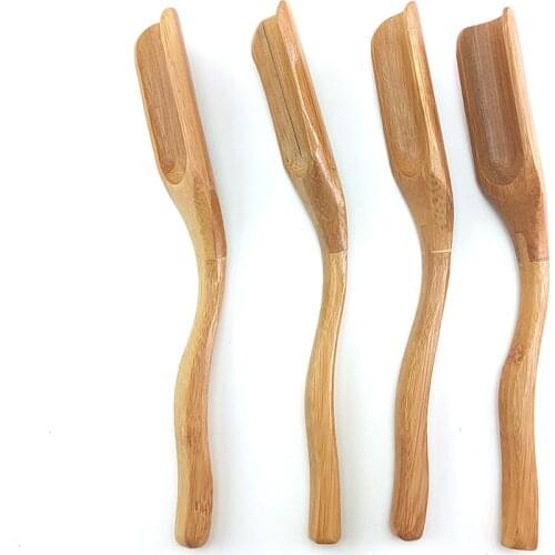 New Natural Bamboo tea scoop High Quality wooden tea scoops Retro Style Solid Wood Tableware Kitchen Accessories