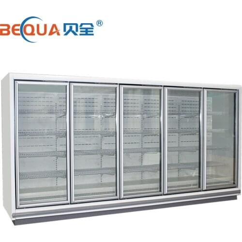Supermarket equipment refrigerator with the door for Frozen food Vertical freezer Air-cooled frost-free refrigerator