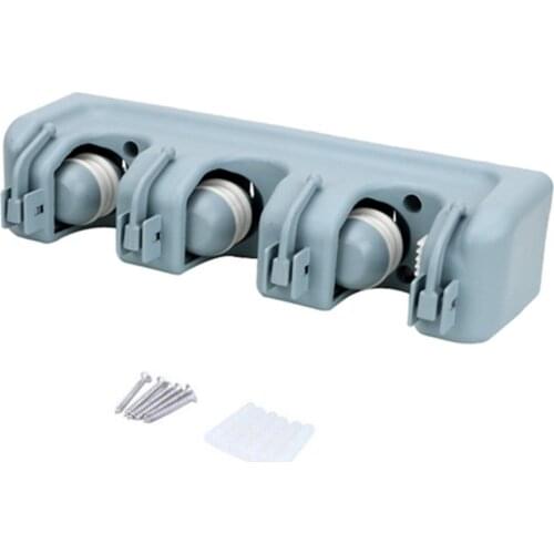 Plastic Mop Holder Multi-Functional Mop Holder Broom Holder Tool Wall Mounted Kitchen Storage Mop Rack